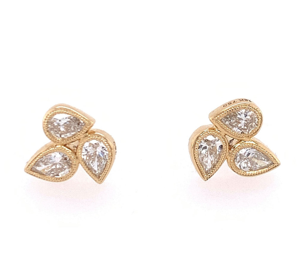 Scintillating Pear Cluster Earrings