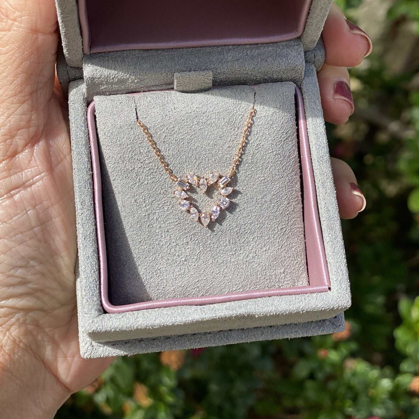 In Love Diamond Heart Pendant Necklace