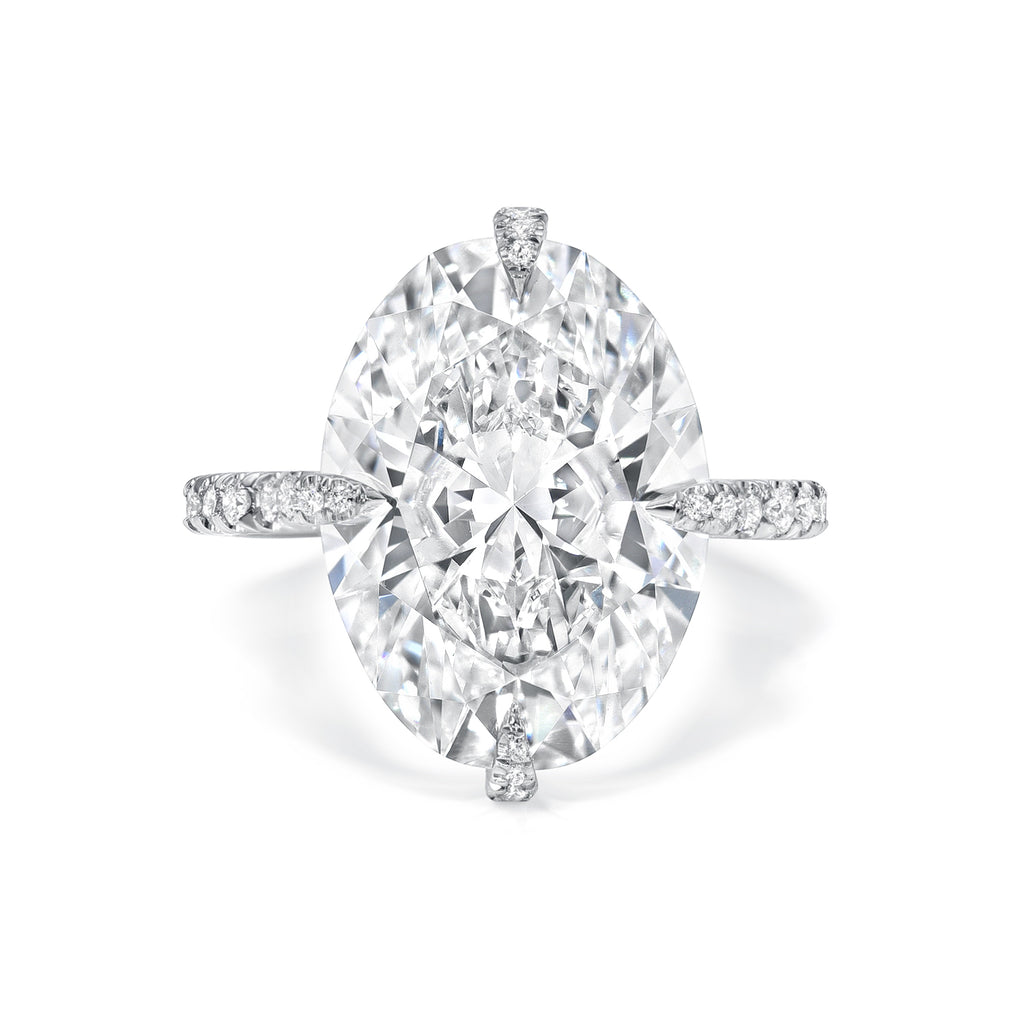Oval Cut Diamond Compass Engagement Ring