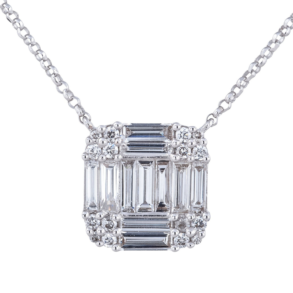 Step Cut Stunner Diamond Pendant