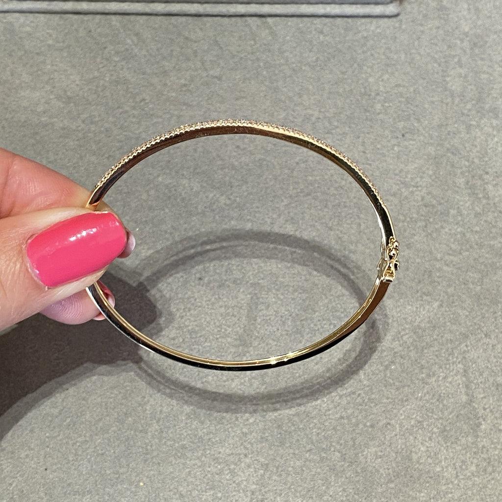 Flat Diamond Bangle