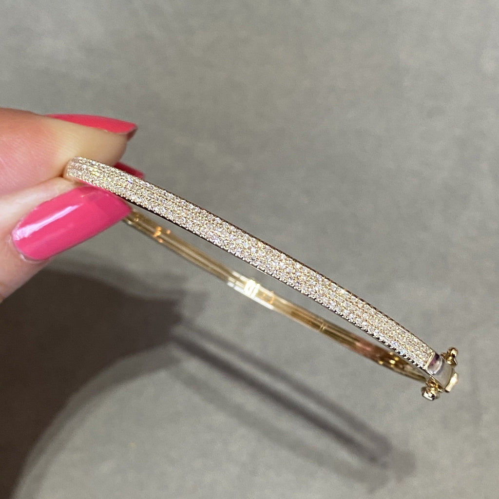 Flat Diamond Bangle