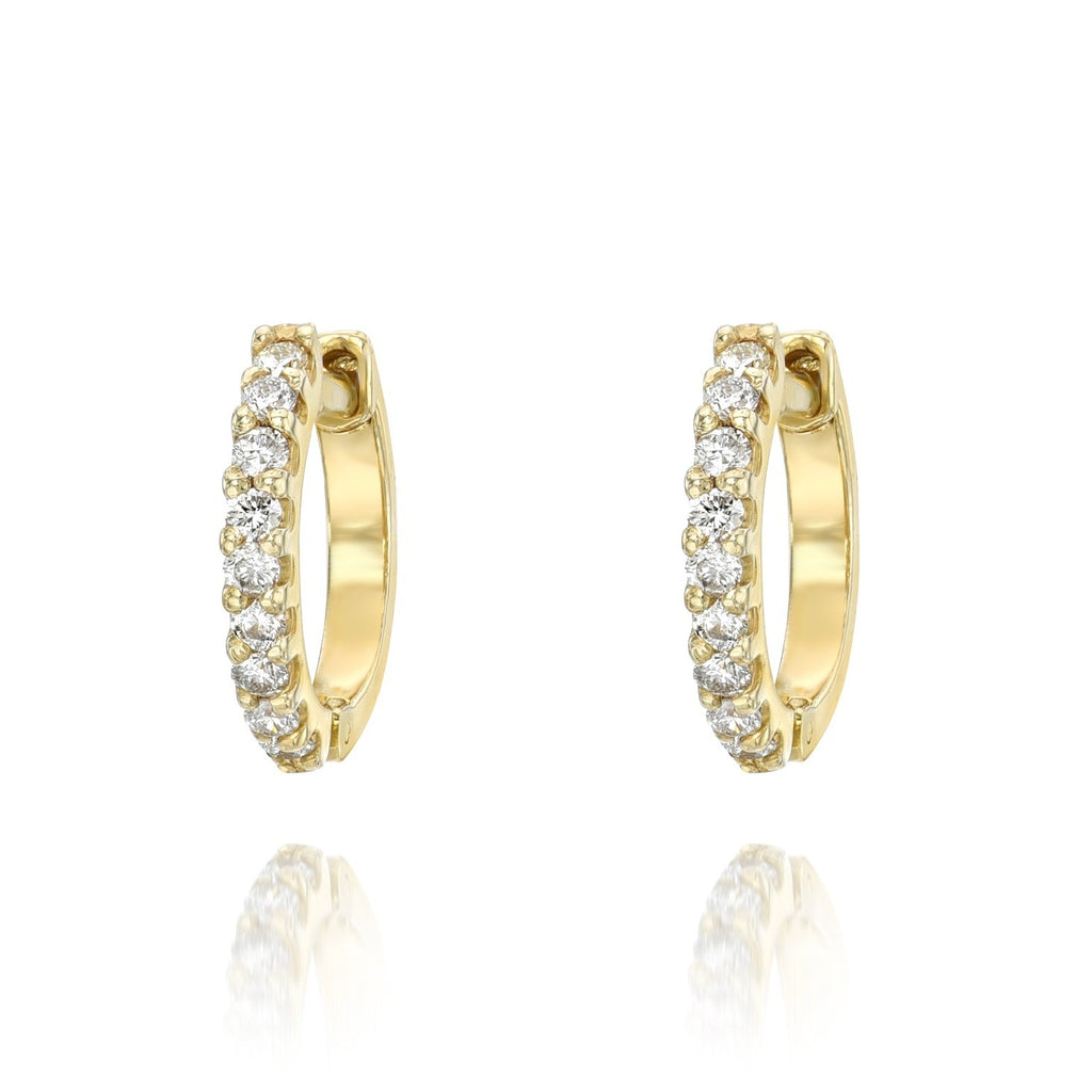 Diamond Huggie Earrings