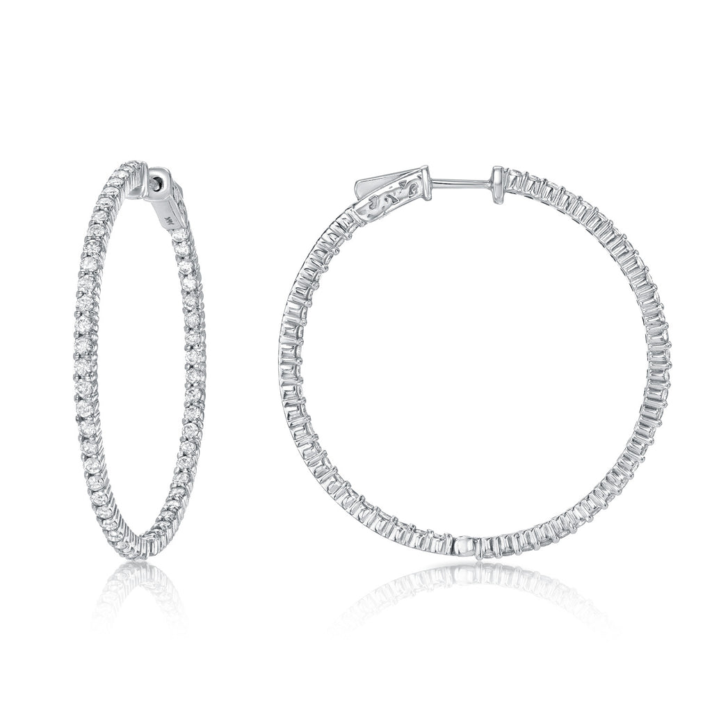 Whisper Thin Diamond Hoop Earrings