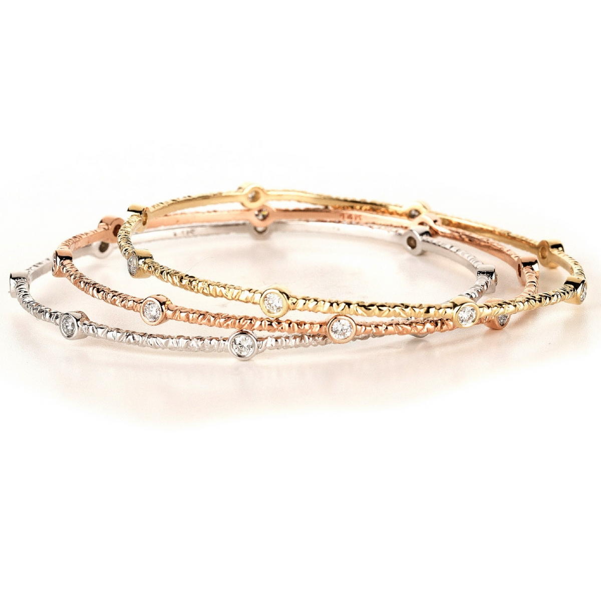 Love Trio Diamond Bangle Bracelet