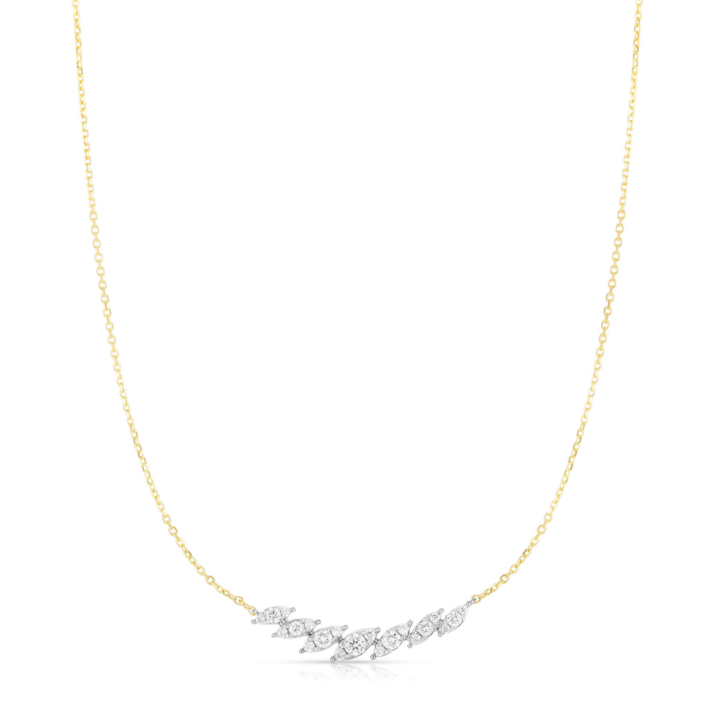 Marquise Illusion Curved Necklace