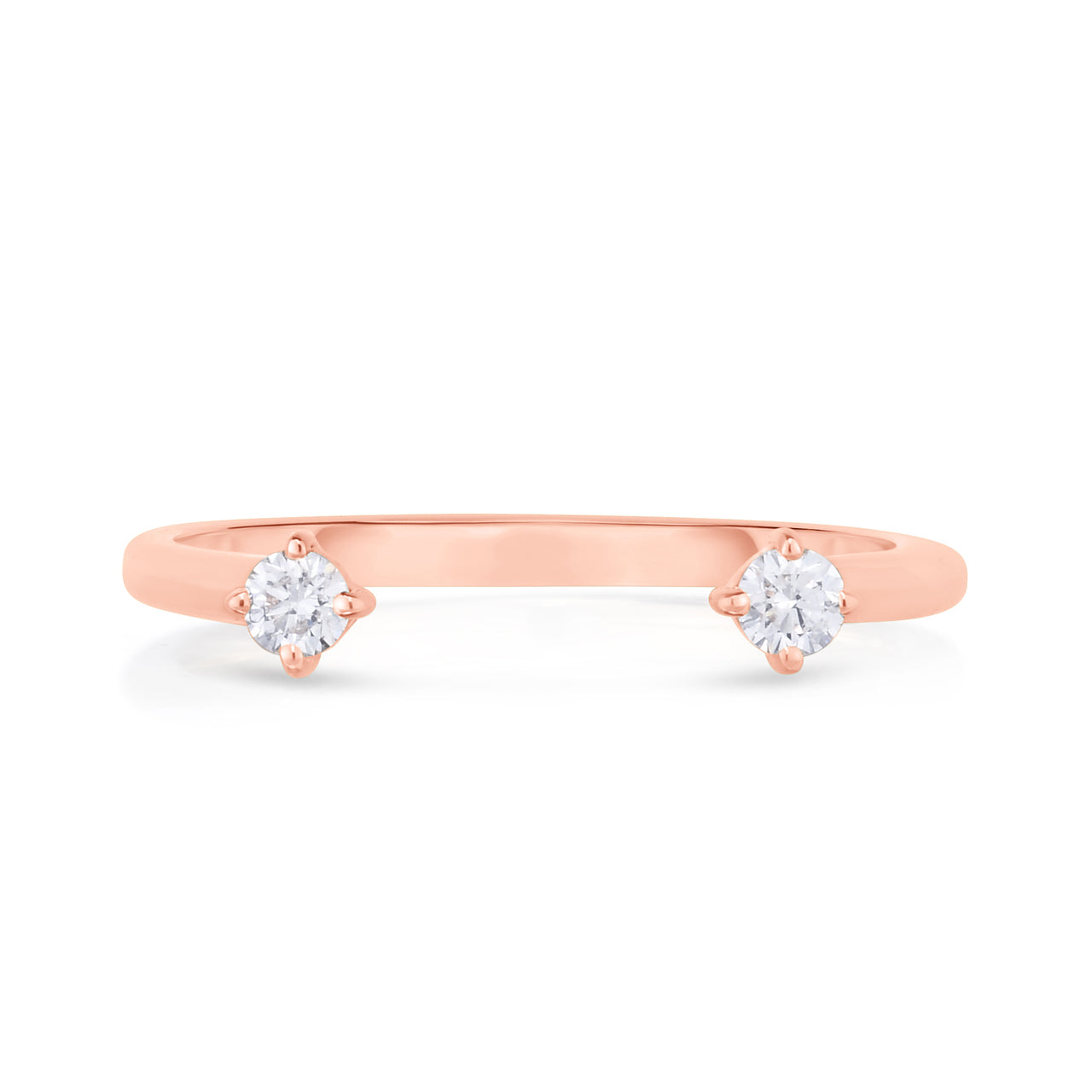 Open Single Diamond Ring