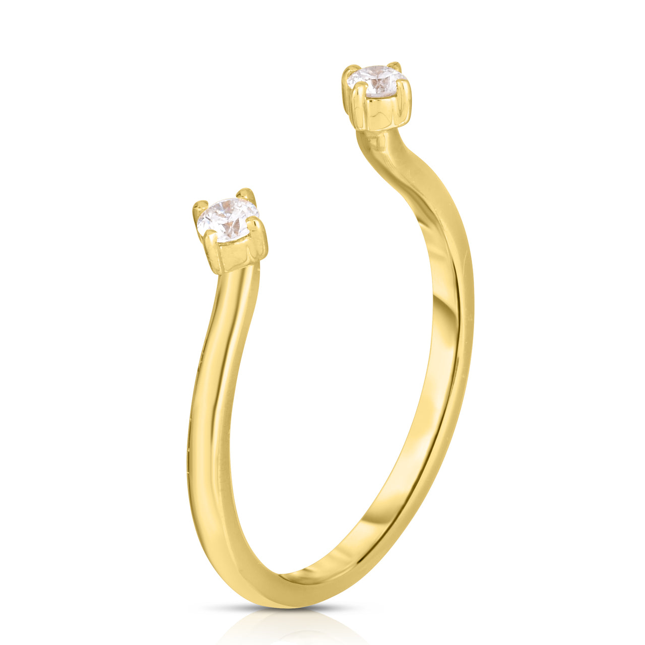 Open Single Diamond Ring