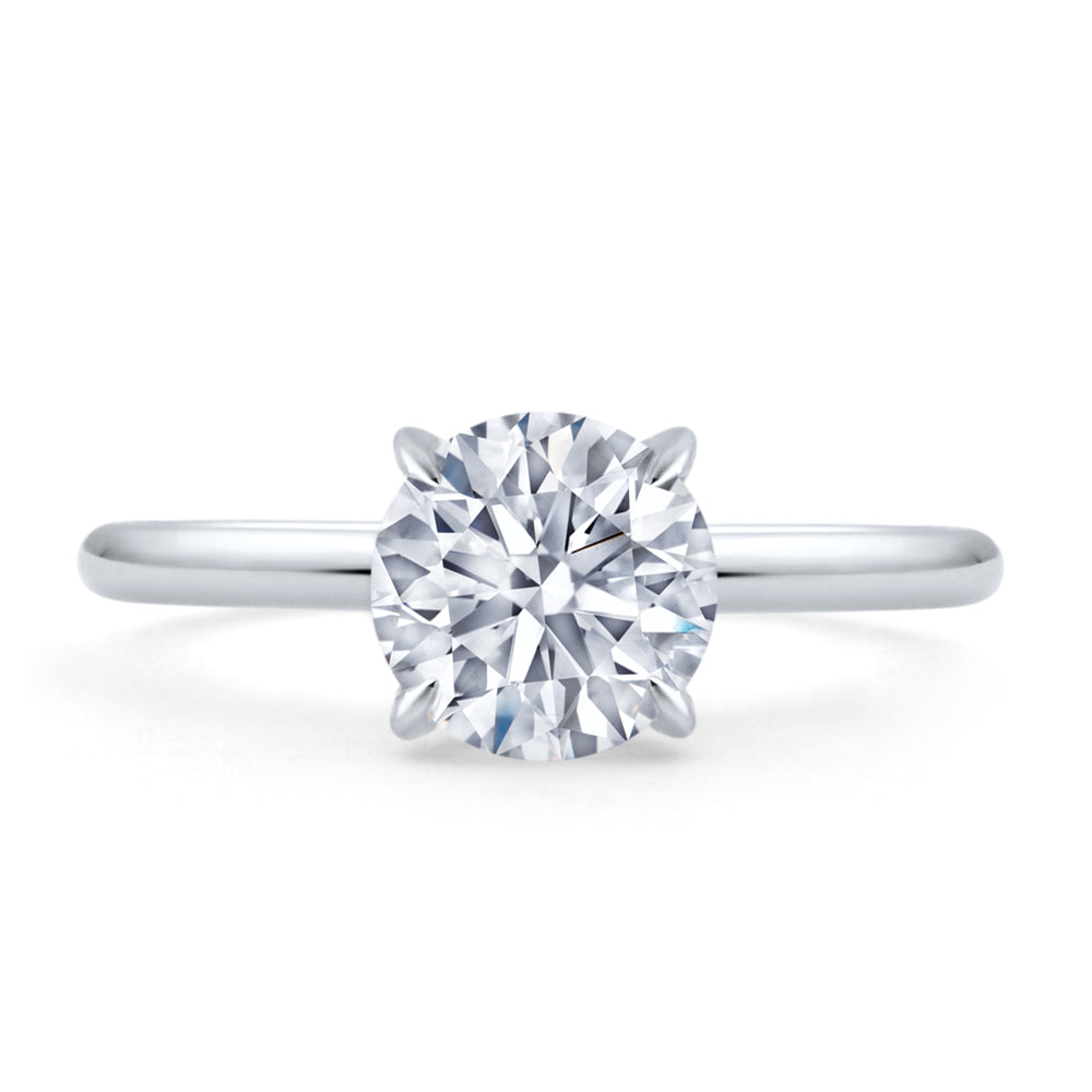 Round Solitaire White Diamond Ring