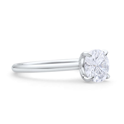 Round Solitaire White Diamond Ring