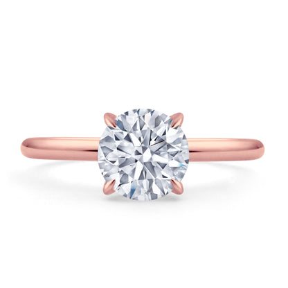 Round Solitaire White Diamond Ring