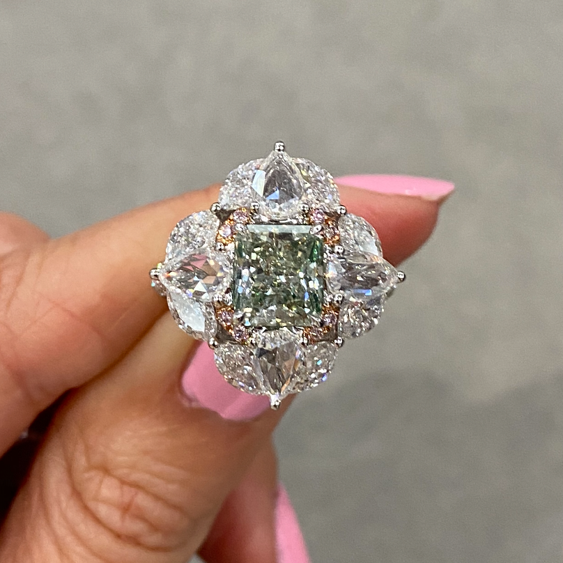 Floral Fancy Diamond Ring