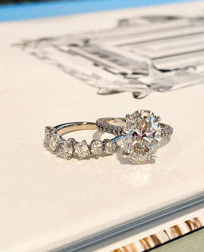 Oval Brilliant 3D Pave Engagement Ring