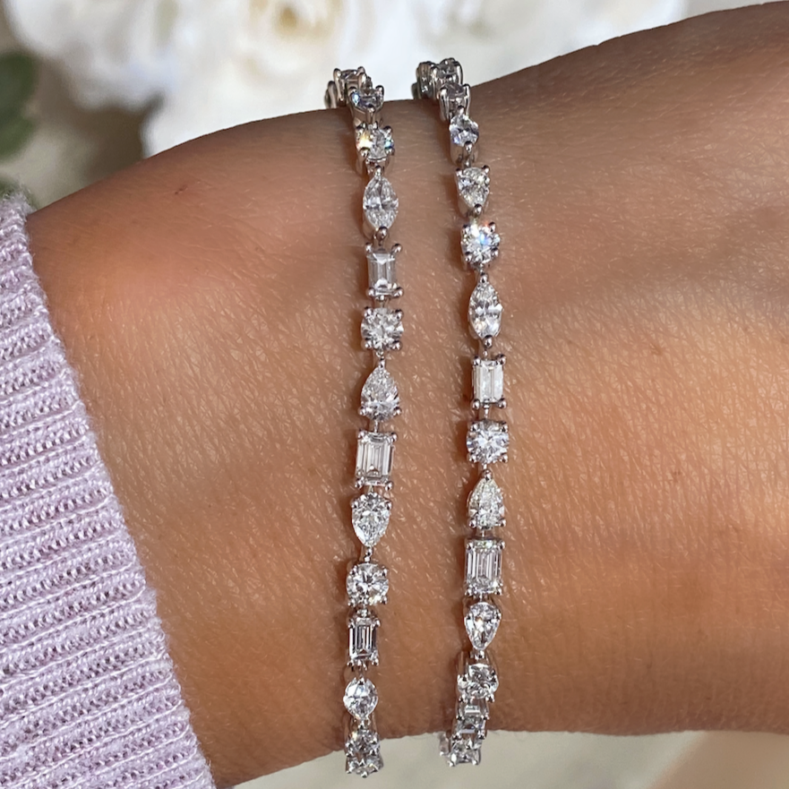 Love Shaped Diamond Bracelet