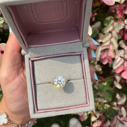 Round Brilliant Solitaire with Hidden Halo