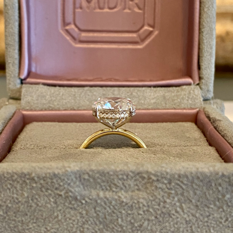 Round Brilliant Solitaire with Hidden Halo