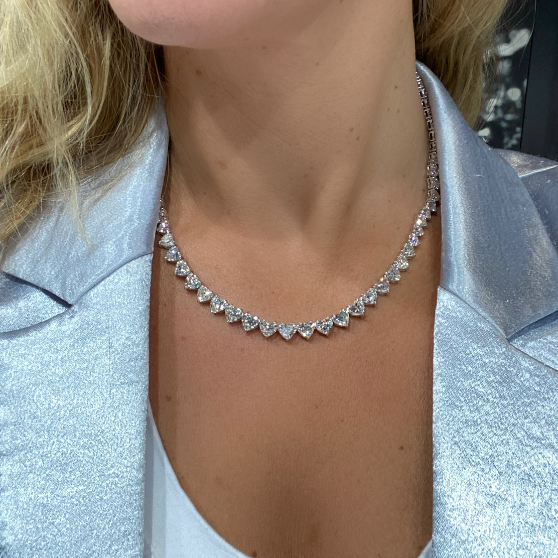Pendant diamond tennis necklace discount