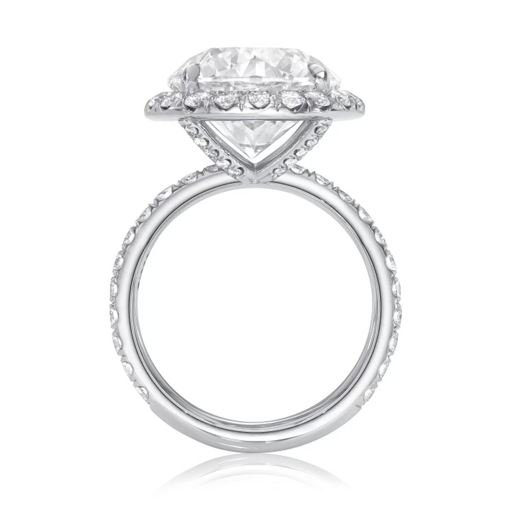 Halo Round Brilliant Cut Diamond Engagement Ring