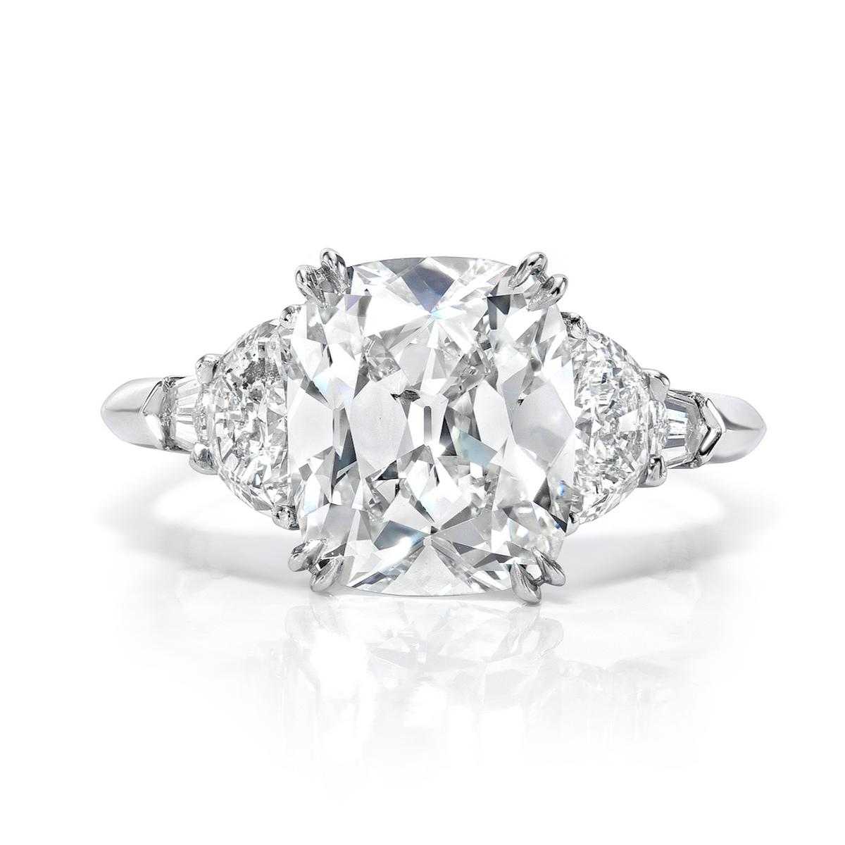 3 Carat Elongated Antique Cushion Lab Grown Diamond Solitaire