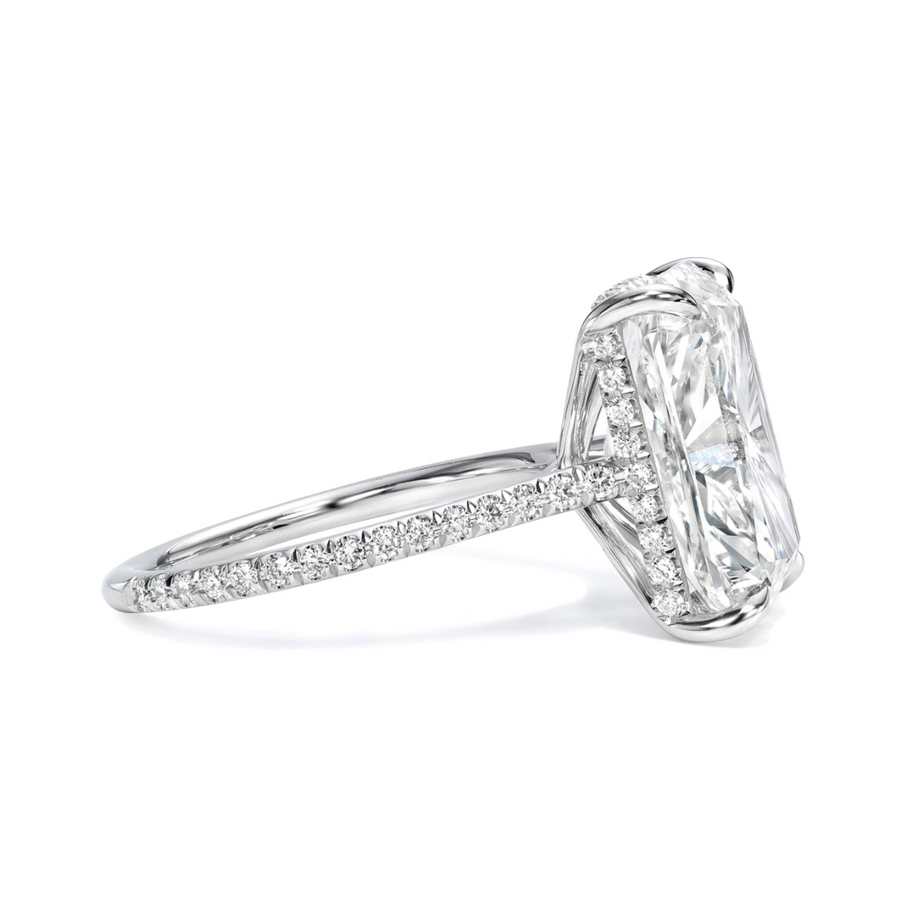 Radiant Cut Pave Diamond Engagement Ring