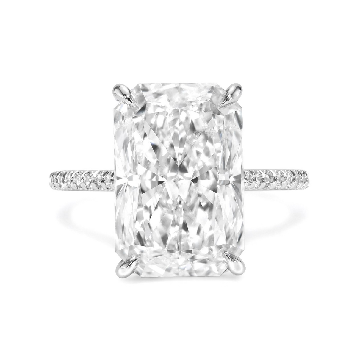 Radiant cut 2025 halo engagement rings