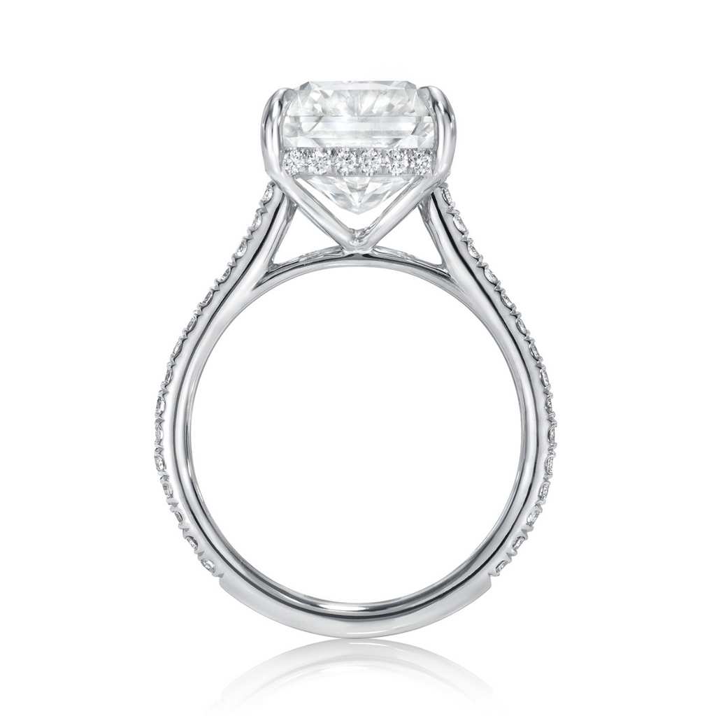 Radiant Cut Pave Diamond Engagement Ring