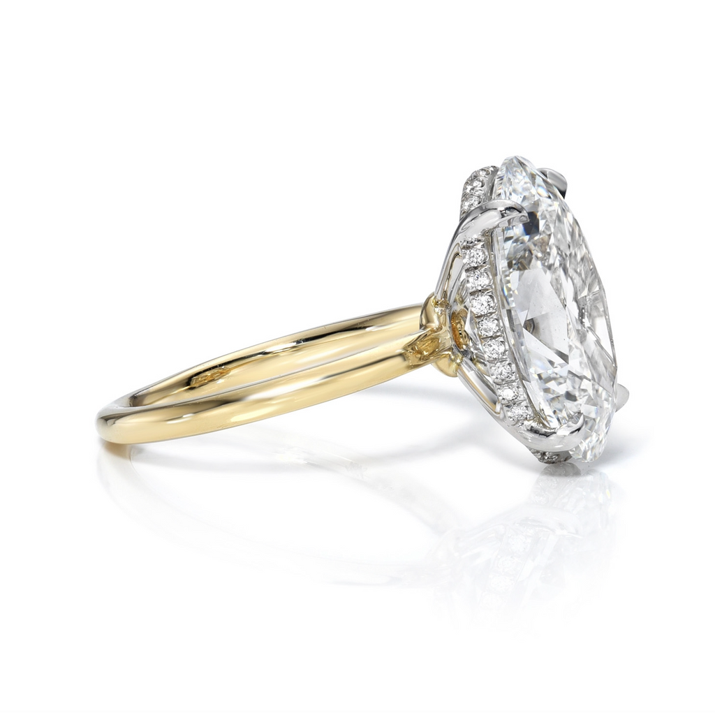 Antique Oval Cut Diamond Engagement Ring