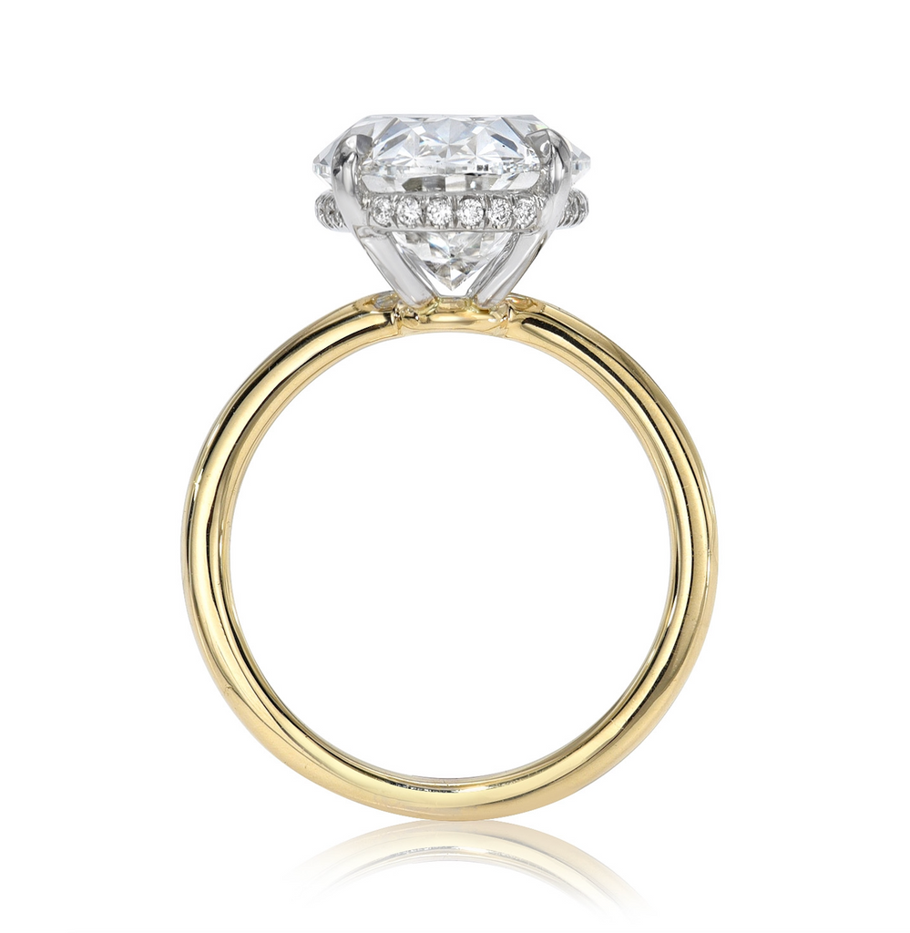 Antique Oval Cut Diamond Engagement Ring