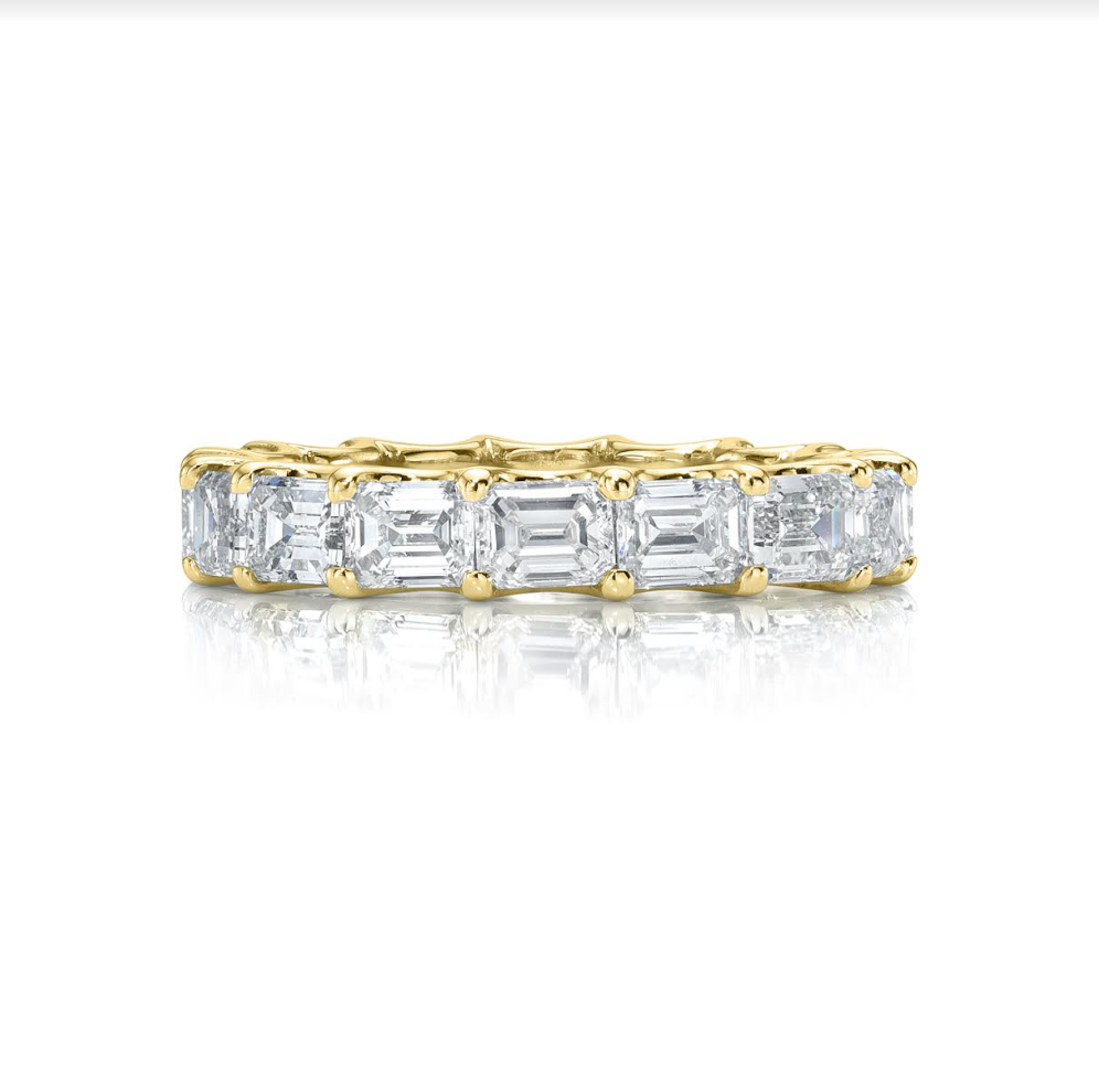 Bespoke East West Emerald Cut Diamond Eternity Ring