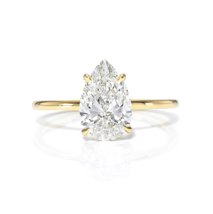 Custom Pear Diamond Engagement Ring