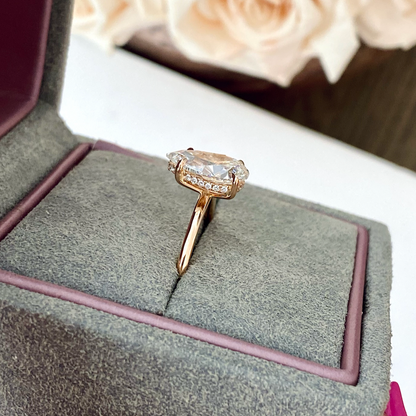 Custom Pear Diamond Engagement Ring