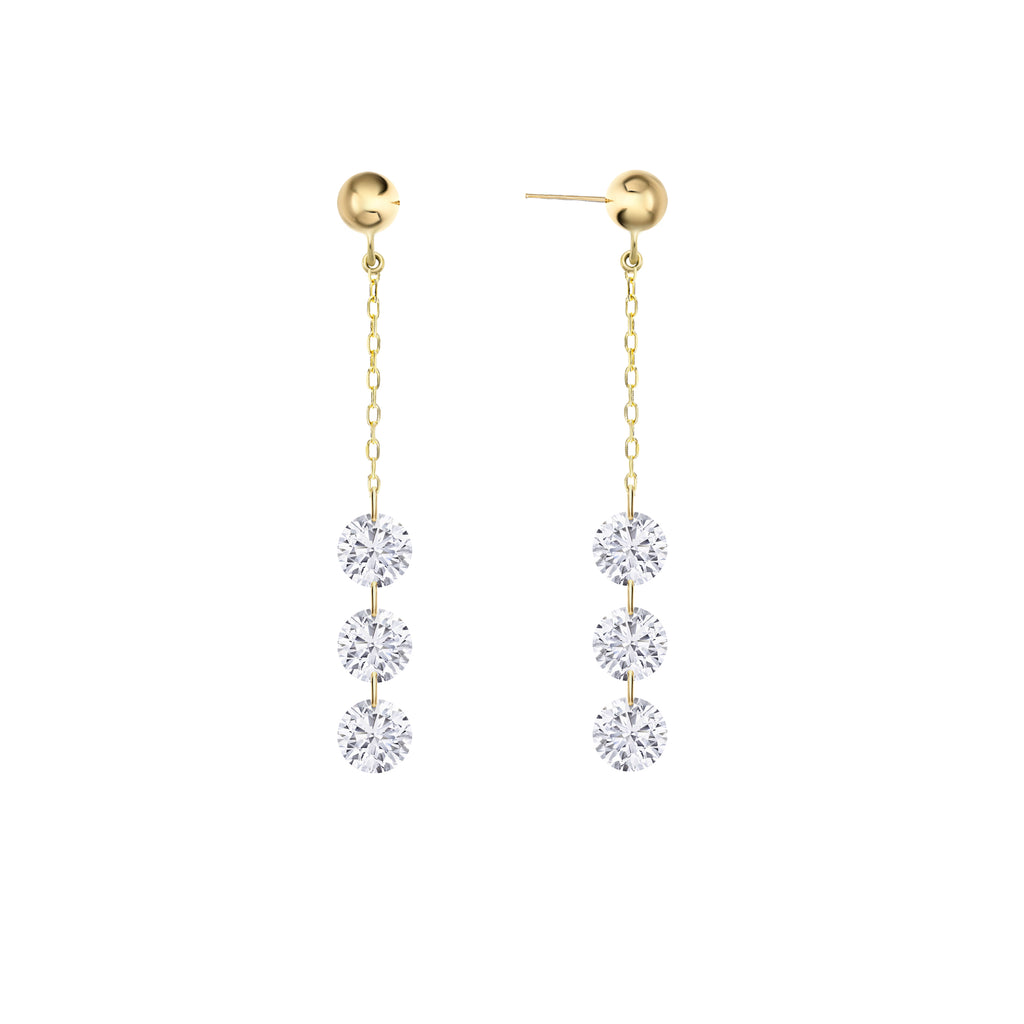 Miss Diamond Ring Diamond drop dangle earrings