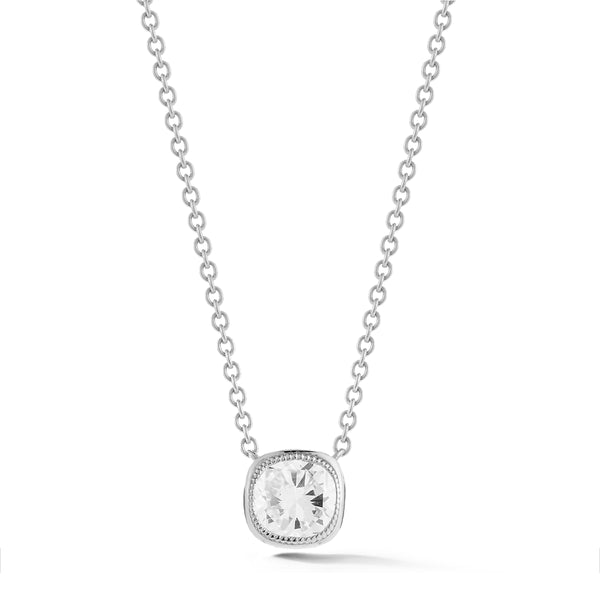 Miss Diamond Ring Cushion pendant necklace