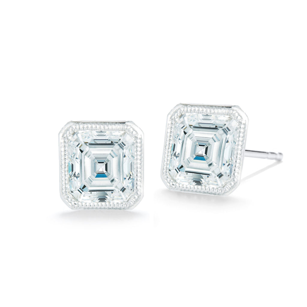 Miss Diamond Ring emerald stud earrings