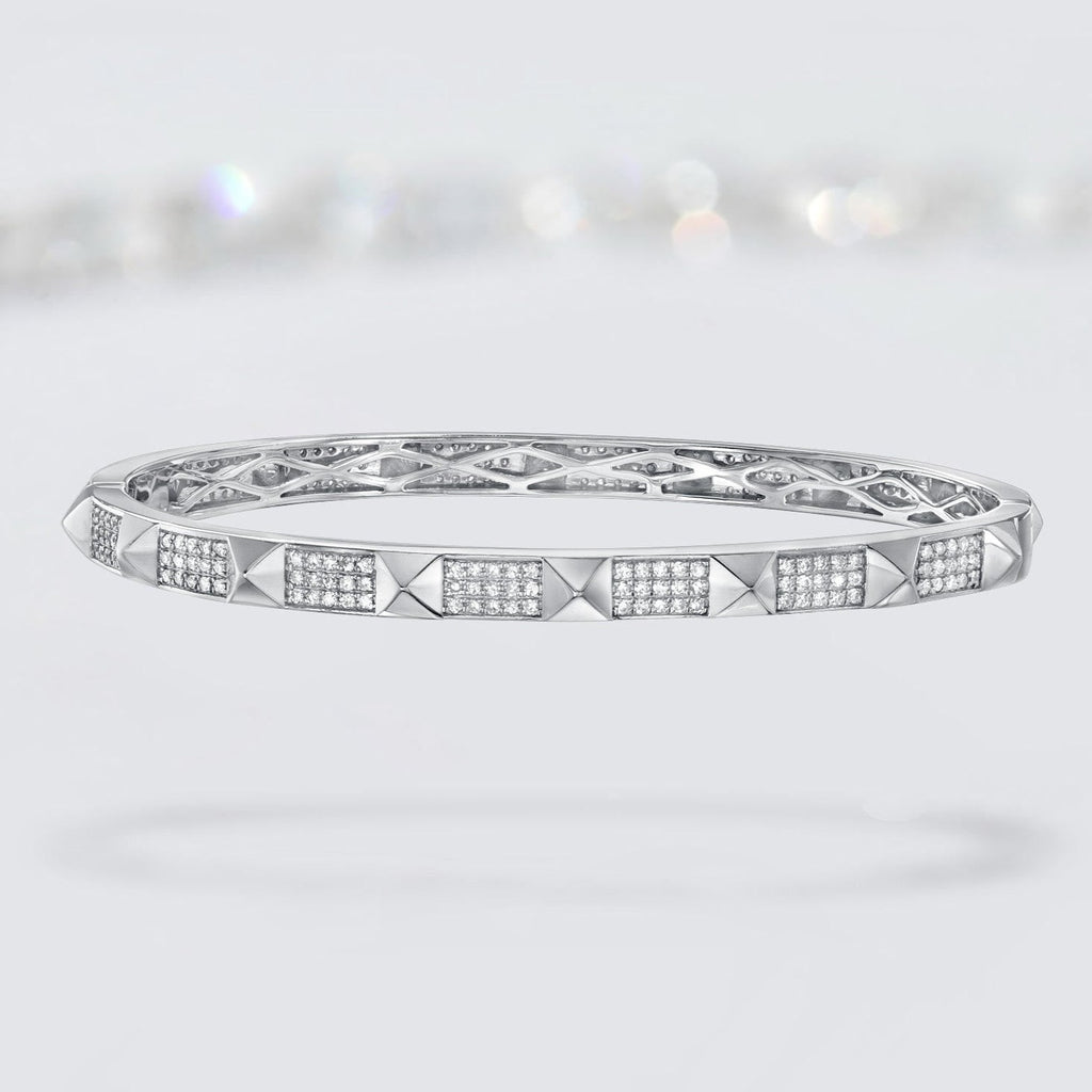 Studded Pave Diamond Bangle Bracelet