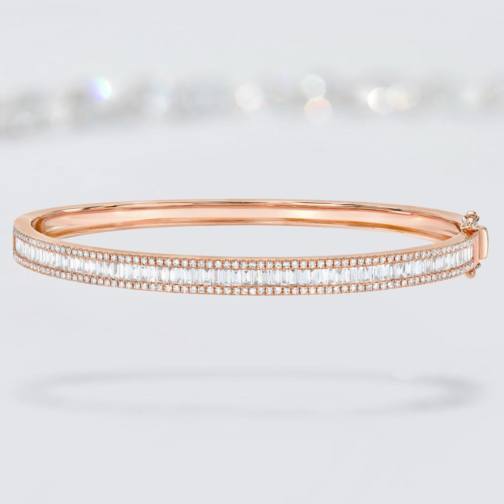 Baguette Diamond Bangle Bracelet