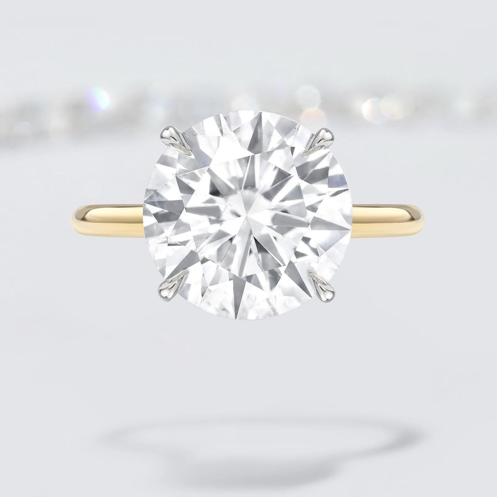 Round Brilliant Solitaire with Hidden Halo