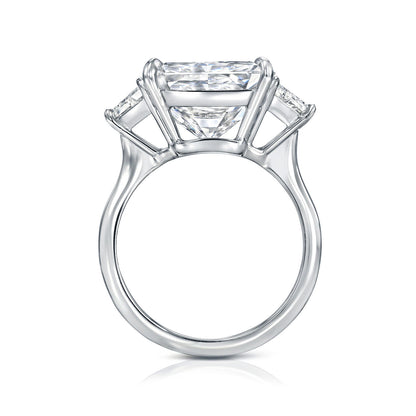 Three Stone Radiant Cut Diamond Engagement Ring
