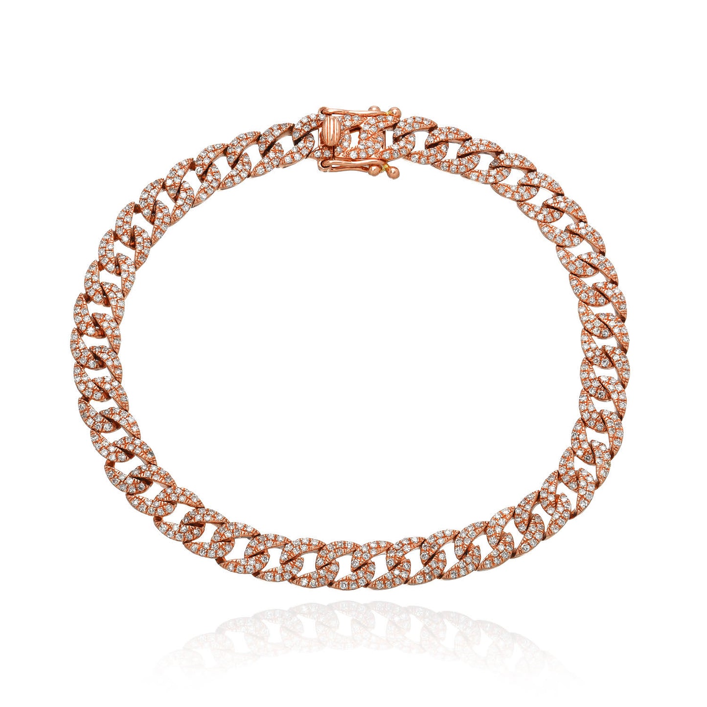 Pave Diamond Chain Link Bracelet