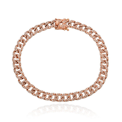 Pave Diamond Chain Link Bracelet