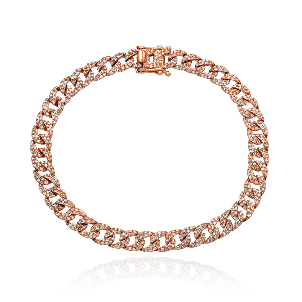 Pave Diamond Chain Link Bracelet